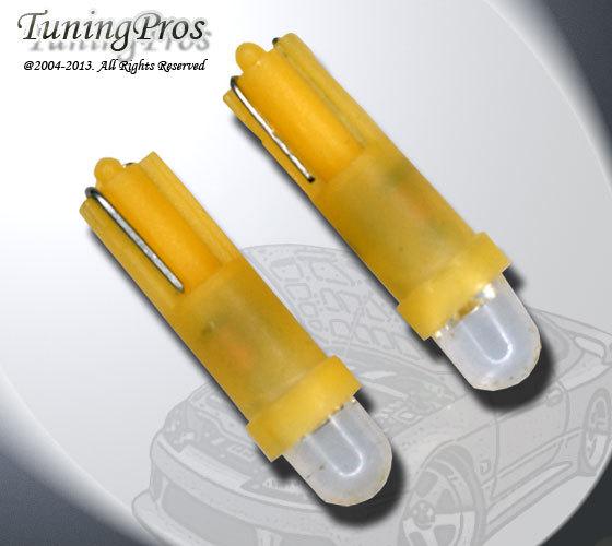 (1 pair) set of 2 pcs glove box t5 1 amber led light bulbs 2721 74 37
