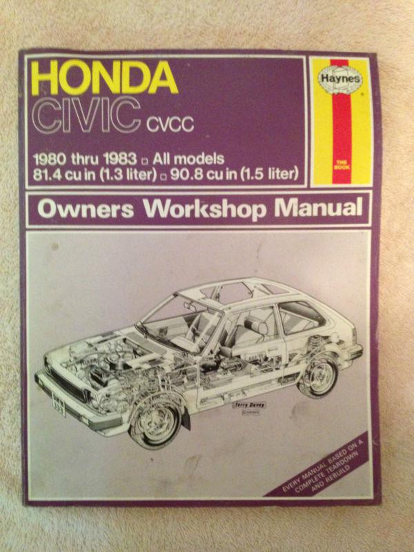 Haynes honda civic cvcc owners workshop manual 1980-1983 