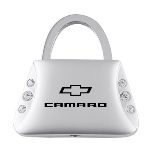 Gm camaro jeweled purse keychain / key fob engraved in usa genuine