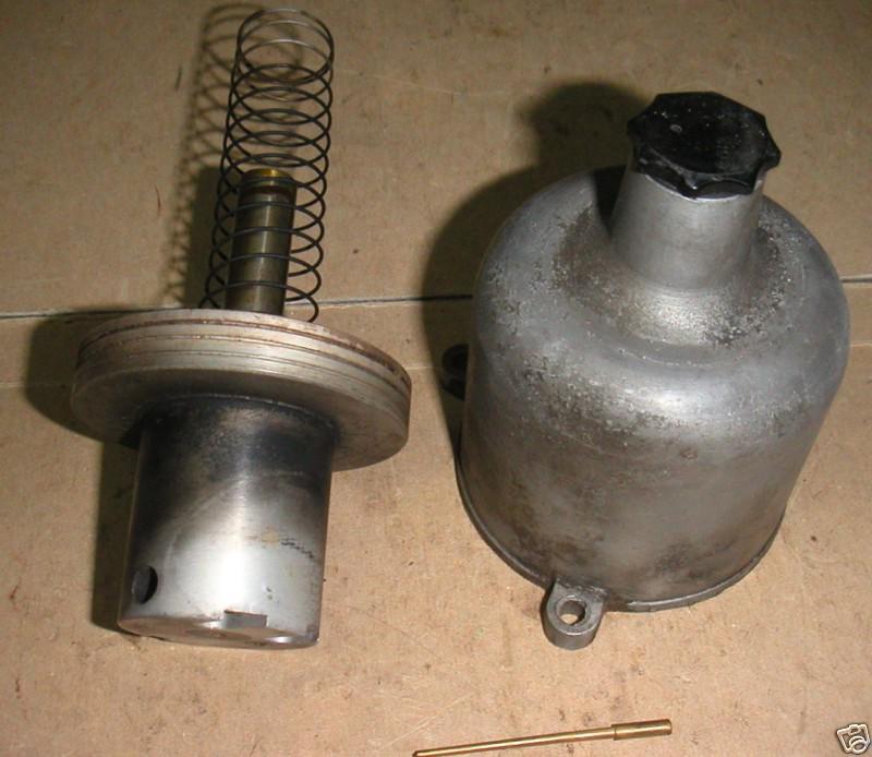 Vintage su hs? suction chamber & piston assembly w/damper 1.5" carb mg triumph 