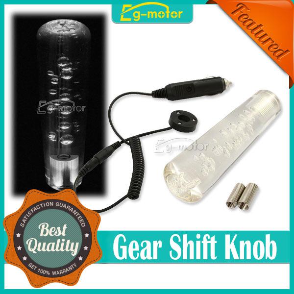 Clear universal car manual crystal bubble led light gear stick shift shifter