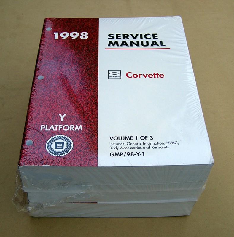 Complete set of gmp/98-y shop manuals for 1998 corvette - new, free shipping