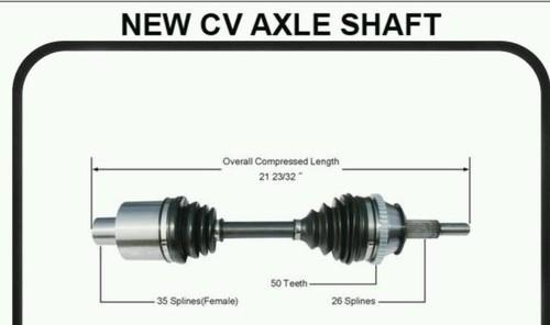 New complete cv joint axle shaft assembly for/fits front left driver side