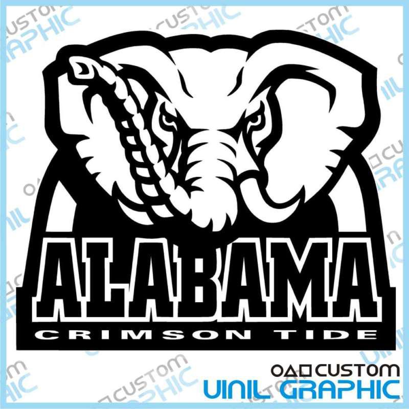 Alabama crimson tide elephant car & truck vinyl graphics decal & sticker
