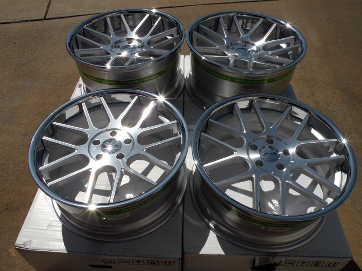 20" gianelle yerevan silver wheels bmw 6 series 645ci 650i m6 e63 e64 staggered