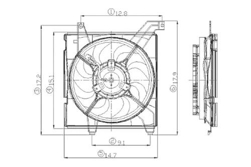 Replace hy3115105 - fits hyundai elantra radiator fan assembly oe style part