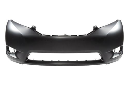 Replace to1000369v - 11-13 toyota sienna front bumper cover factory oe style