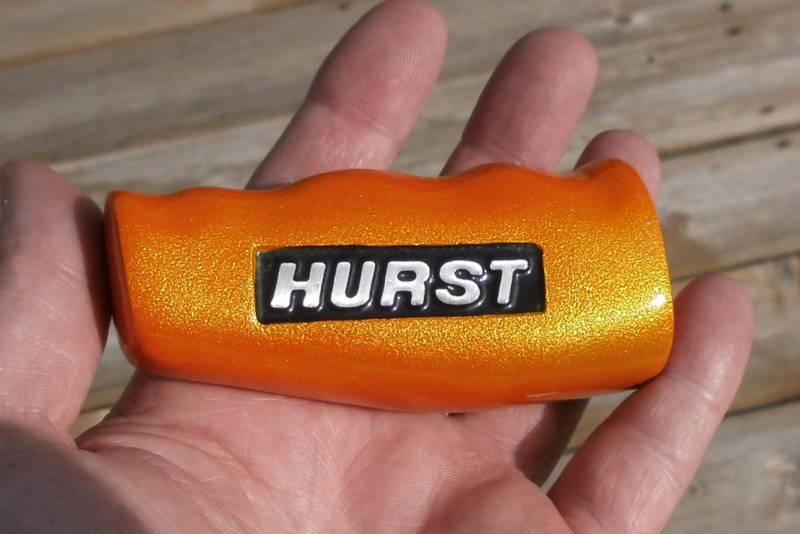 New metal flake orange hurst t-handle shift knob gasser shifter challenger hot 