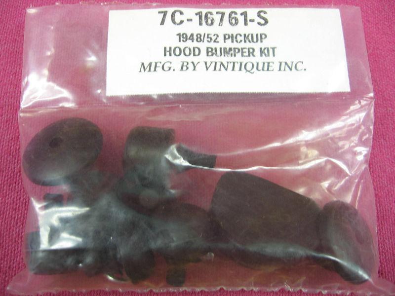 Hood bumper kit 1948 - 1952 ford pickup, stock, hot rod, street rod, rat rod wow