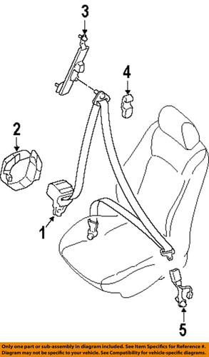 Mazda oem gkya57l9085 front seat belts-belt & retractor