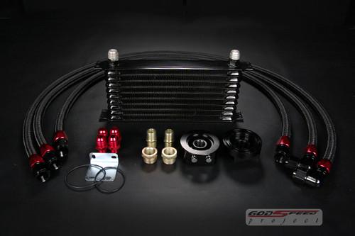 Gsp 10 row oil cooler w/ relocation kit (turbo) mustang svt cobra focus zx3