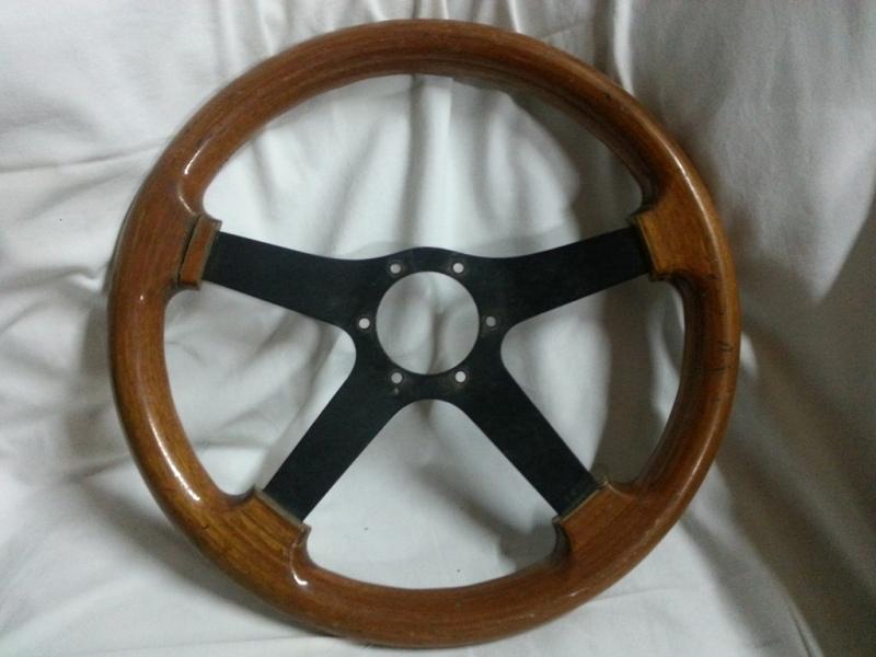 Vintage wooden steering wheel made in italy fiat lancia alfa romeo vw mercedes