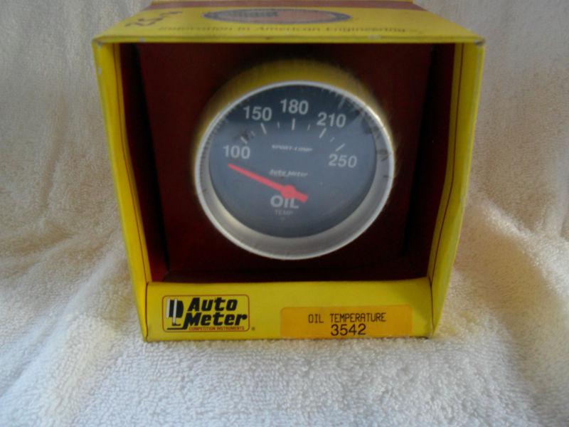 Autometer oil temperature gauge 3542 sport comp 2 5/8" od 100-250 deg f