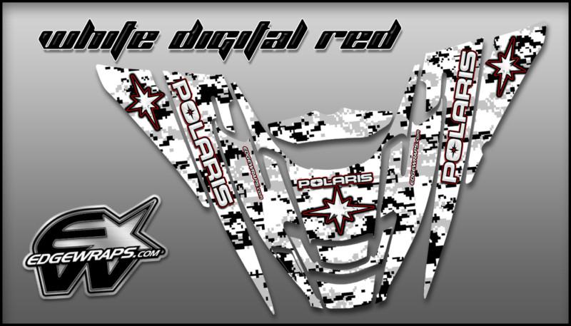 Polaris edge 02-10 rmk xc pro-x custom graphics -  white digital red