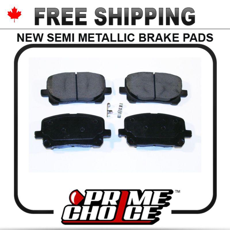 New premium complete set of front metallic disc brake pads with shims
