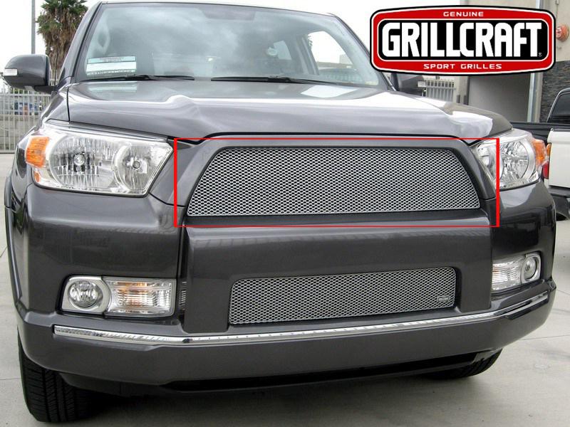 2010-2013 toyota 4 runner grillcraft upper silver 1pc grille insert grill mx 