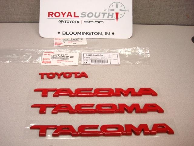 Toyota tacoma red emblems genuine oem oe 