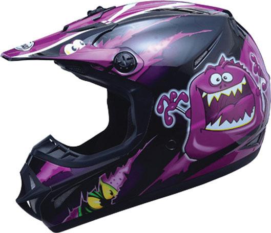 Gmax youth gm46y-1 kritter ii helmet purple black m/medium