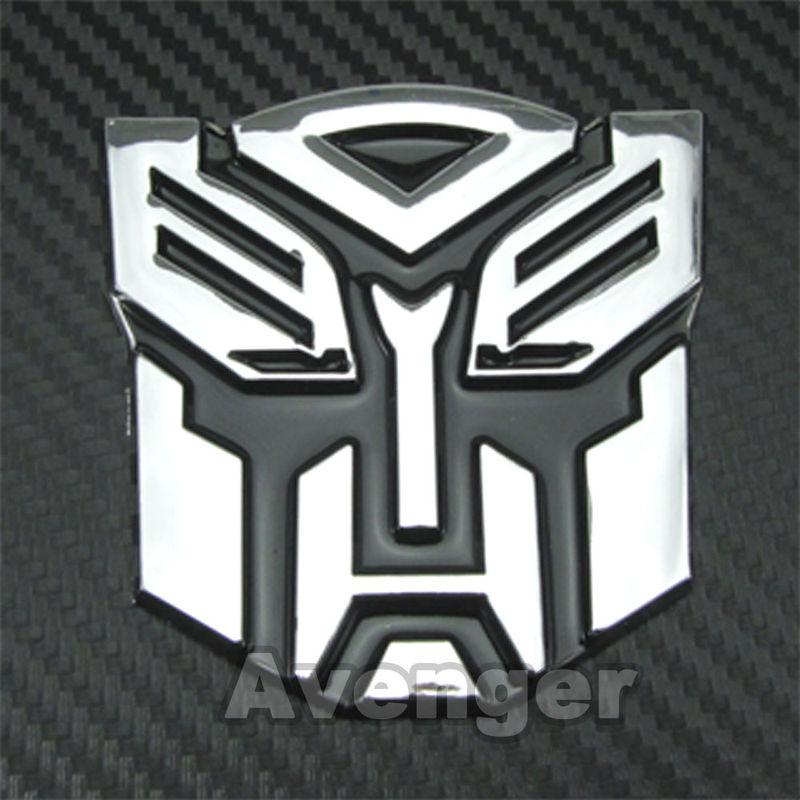 3d transformer autobot logo emblem badge sticker decal chrome car