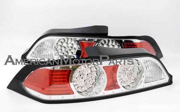 Depo pair euro style chrome altezza tail lights w/ led 05-07 06 acura rsx
