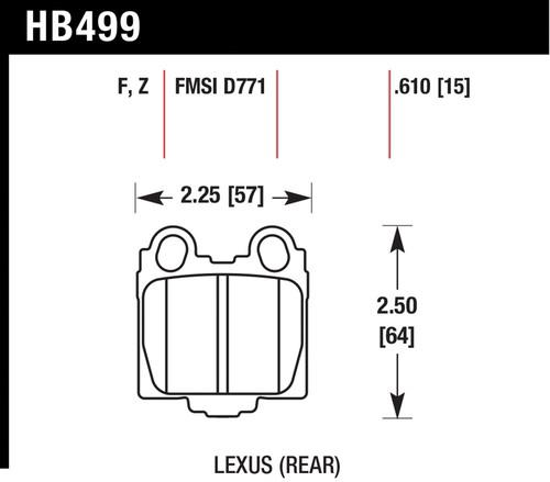 Hawk performance hb499f.610 disc brake pad 98-10 gs300 gs400 gs430 is300 sc430