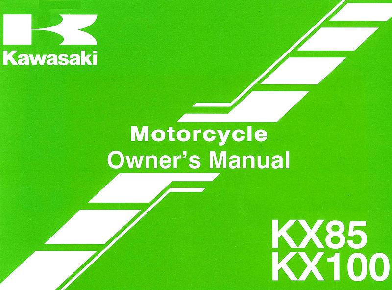 2008 kawasaki kx85 & kx100 motocross motorcycle owners manual -kx85a & kx100d