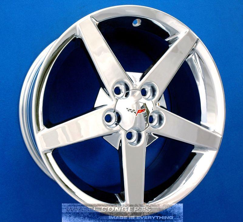 Corvette c6 18 & 19 inch chrome wheels rims '05-2010 oe