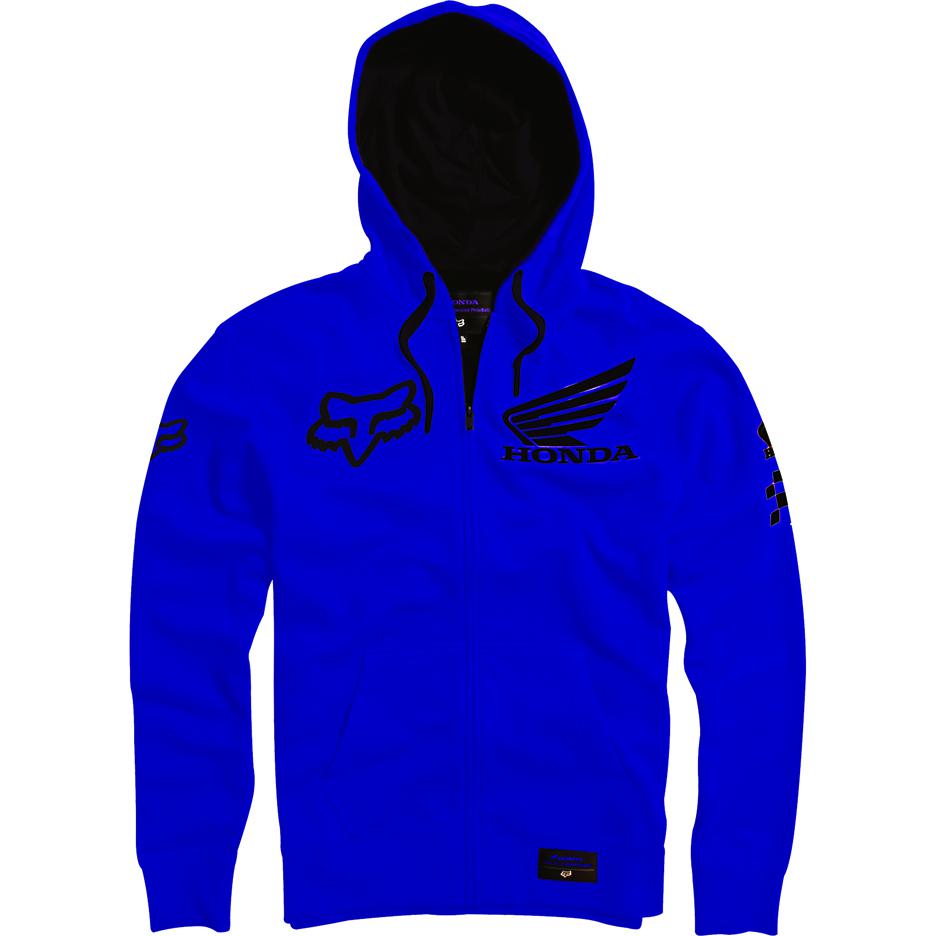 Fox racing honda standard zip up fleece red hoody hoodie 2014