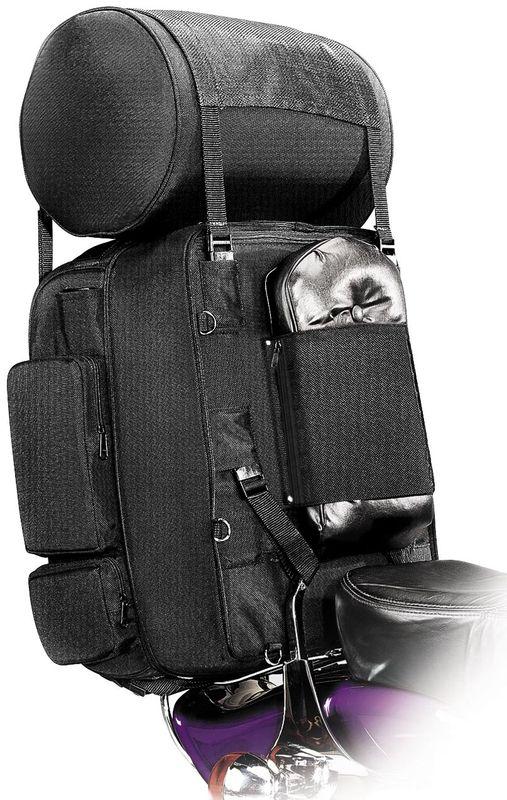 New t-bags super-t bag with top roll and net motorcycle touring bag for cruiser