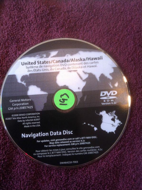 2009 mid update dts srx h2 tahoe yukon suburban navigation disc dvd 4.1c