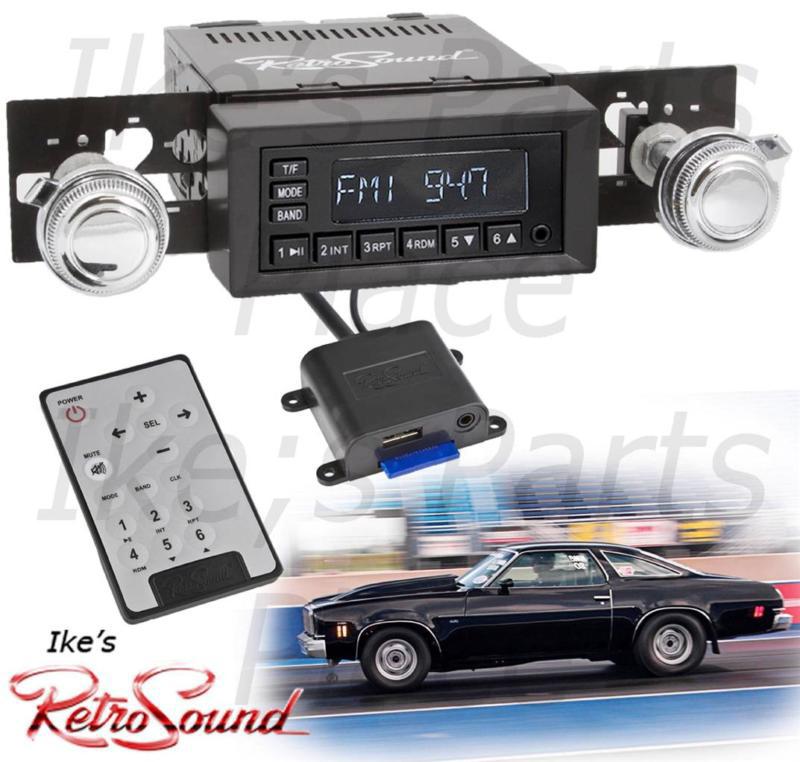 Retrosound 73-77 chevelle model one-b radio/rds/usb/mp3/3.5mm aux-in for ipod