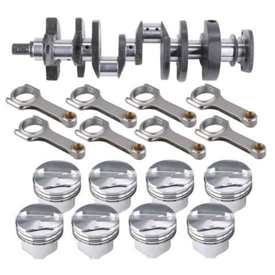 New speedway 5.7" rod premium sbc chevy 383 flat top pistons rotating assembly