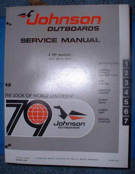 *1979 johnson 4hp models service manual (super nice)