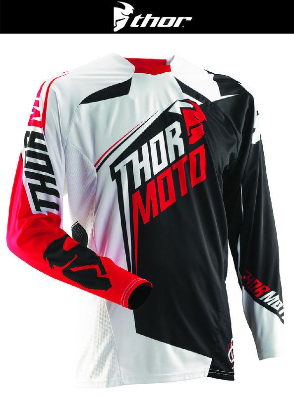 Thor core razor blue red black dirt bike jersey motocross mx atv 2014
