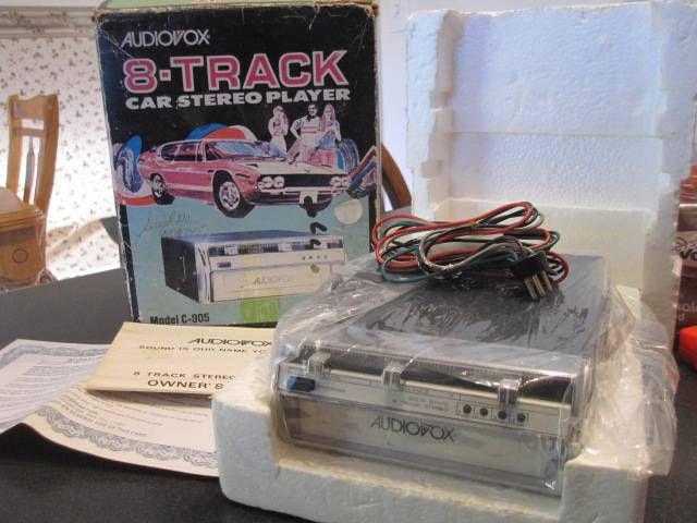 Vintage under dash  8 track car tape player - audiovox c-905t nib