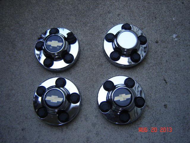 1988 - 1999 chevrolet van 1500 pick-up truck wheel hub center cap chrome set