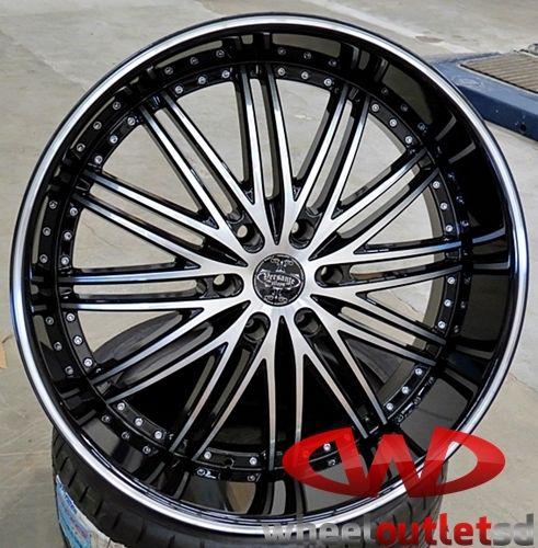 24" versante 231 black with machined wheels 6x139.7 chevy toyota gmc nissan 