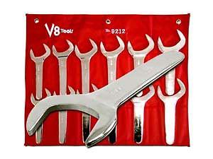 V8 tools inc 9212 12 piece jumbo service wrench set 1-11/16"to 2-5/8"