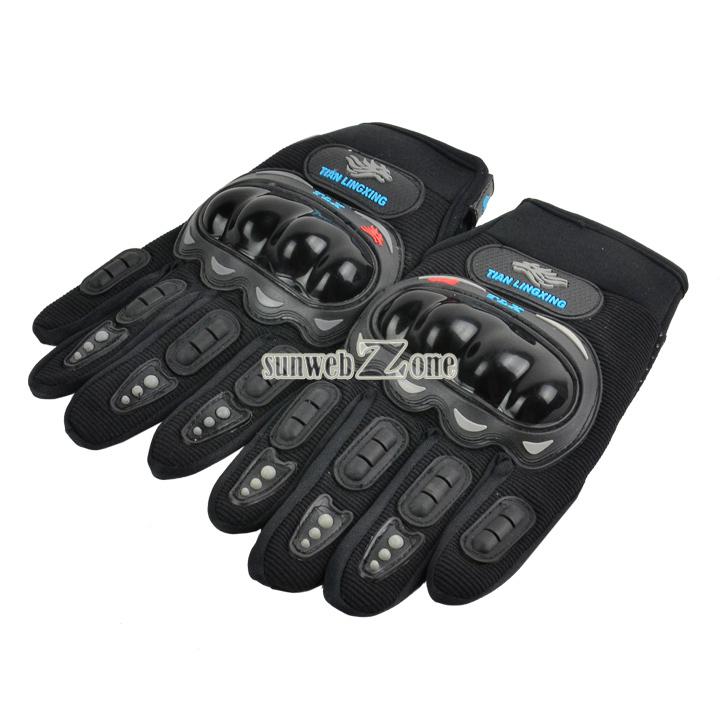 New carbon fiber outdoor motorcycle motorbike racing gloves full l black s0bz