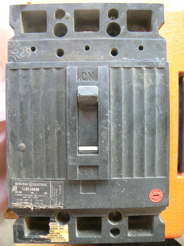 Ge type ted 3 pole 40a 40 amp 480v circuit breaker ted134040 nos