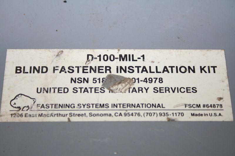 Fastening system International D-100-MIL-1 Blind Cherry Max Pop Rivet tool USED, US $99.99, image 6