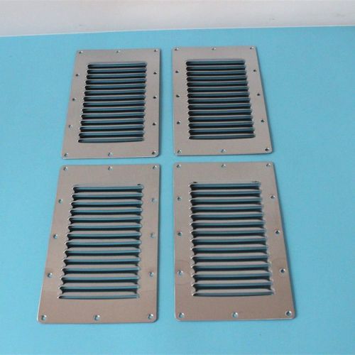 4 pieces new boat bilge louver vents polished stainless steel vents 127x228 mm