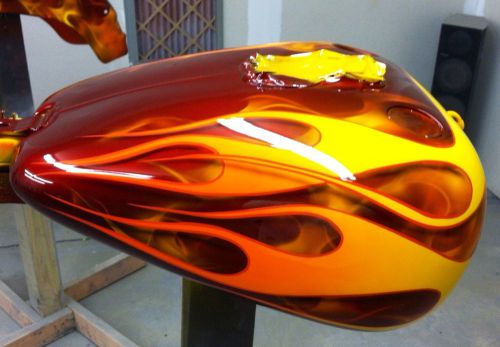 Flame paint on your harley gas tank and fenders !!!!!
