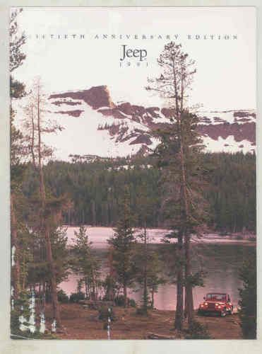 1991 jeep book 50th anv brochure -wrangler-comanche-cherokee-grand wagoneer