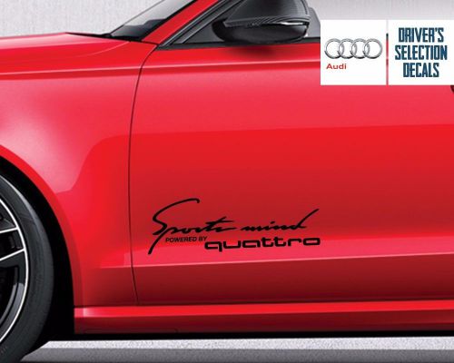 Sports mind audi powered by quattro decal sticker graphics