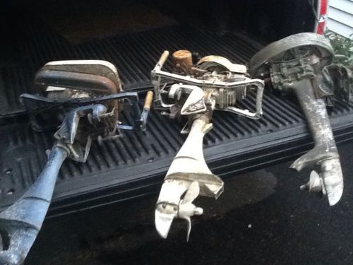 Three vintage outboards, elgin and two others