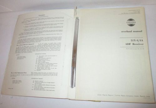 Rockwell collins 51y-4 4a adf receiver overhaul book manual ilustrated parts