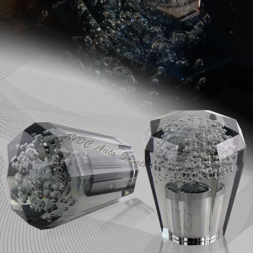 For honda acura 60mm manual black octagon diamond crystal bubble shifter knob