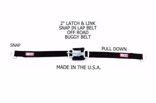 Rjs pair snap latch &amp; link 2&#034;lap belt buggy belt off road black 55000-1 18002001
