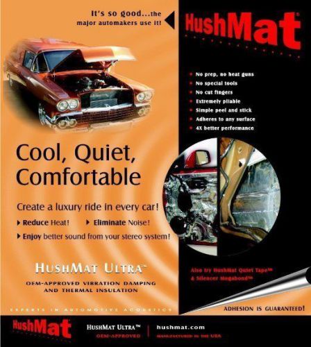 Hushmat 10200 12&#034; x 12&#034; ultra black sound damping material door kit (10) sheets